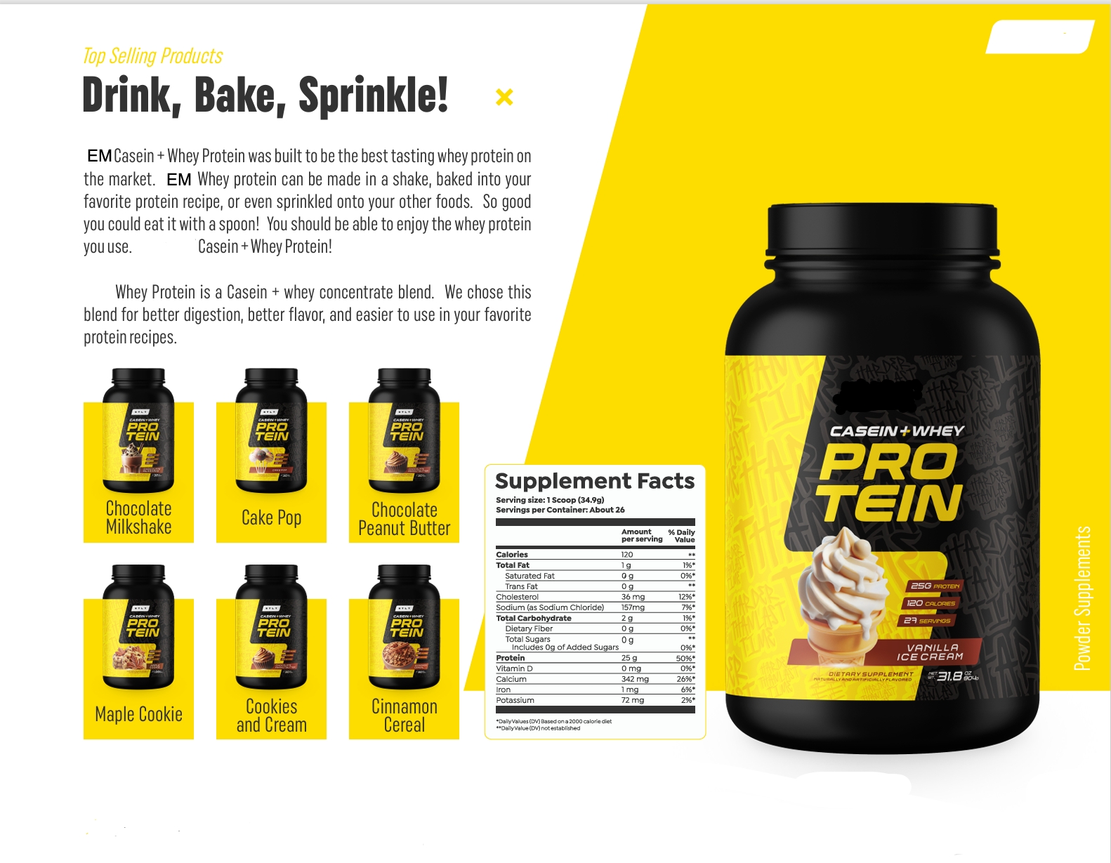 Cassein+Whey Protein